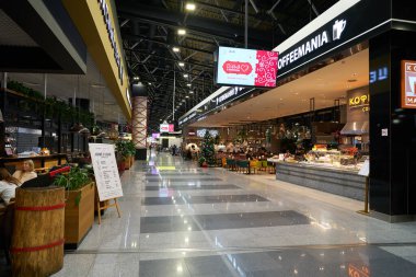 MOSCOW, RUSSIA - CIRCA JANUARY, 2023: Sheremetyevo Alexander S. Pushkin Uluslararası Havaalanı 'nın iç çekimi.
