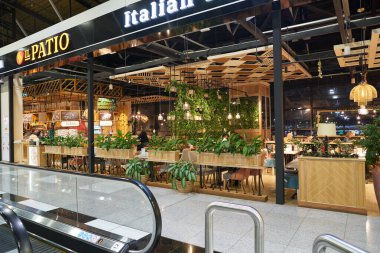 MOSCOW, RUSSIA - CIRCA JANUARY, 2023: Sheremetyevo Alexander S. Pushkin Uluslararası Havaalanı 'nın iç çekimi.