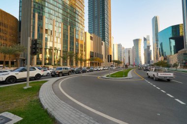 DOHA, Katar - CIRCA MARCH, 2023: Doha 'nın sokak manzarası.