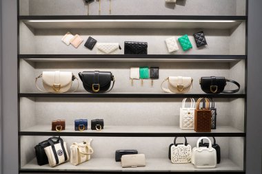 ŞARKI - NOVEMBER 05, 2023: Charles ve Keith 'in iç çekimleri Marina Körfezi Sands Dükkanında.