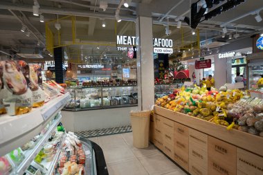 HO CHI MINH CITY, VİETNAM - 25 Mart 2023: Çiftçi Pazarı 'nın iç çekimleri.