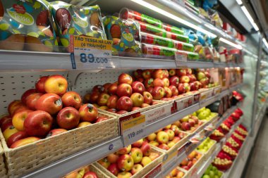 HO CHI MINH CITY, VİETNAM - 25 Mart 2023: Çiftçi Pazarı 'nın iç çekimleri.