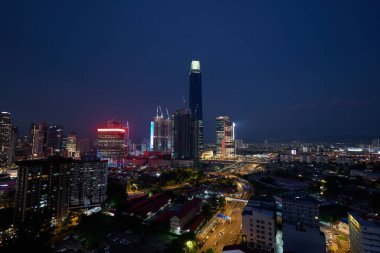 KUALA LUMPUR, MALAYSIA - 26 Mayıs 2023: Mercure Hotel 'den Kuala Lumpur hava görüntüsü.