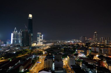 KUALA LUMPUR, MALAYSIA - 26 Mayıs 2023: Mercure Hotel 'den Kuala Lumpur hava görüntüsü.