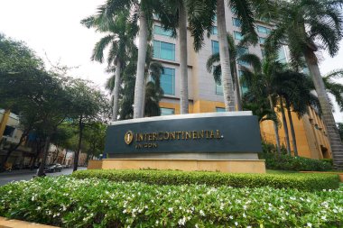 HO CHI MINH CITY, VİETNAM - 25 Mart 2023: Kıtalararası Saygon Oteli ve Konutları Ho Chi Minh City 'de görüldüğü gibi