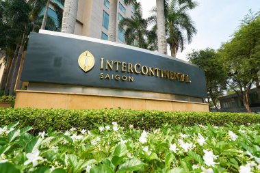 HO CHI MINH CITY, VİETNAM - 25 Mart 2023: Kıtalararası Saygon Oteli ve Konutları Ho Chi Minh City 'de görüldüğü gibi