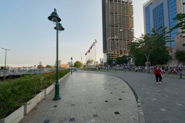 HO CHI MINH CITY, VİETNAM - 25 Mart 2023: Ho Chi Minh şehrinin sokak manzarası.