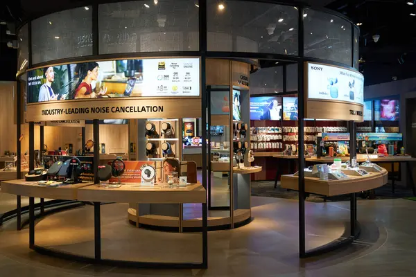 stock image KUALA LUMPUR, MALAYSIA - MAY 27, 2023: interior shot of Sony Store in LaLaport Bukit Bintang City Centre.