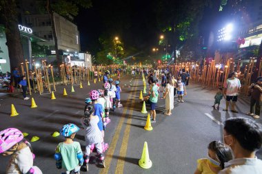 HO CHI MINH CITY, VİETNAM - 26 Mart 2023: Ho Chi Minh City 'deki Gençlik Festivali 2023 atmosferi.