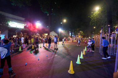 HO CHI MINH CITY, VİETNAM - 26 Mart 2023: Ho Chi Minh City 'deki Gençlik Festivali 2023 atmosferi.