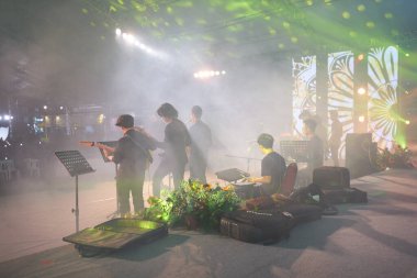 HO CHI MINH CITY, VİETNAM - 26 Mart 2023: Ho Chi Minh City 'deki Gençlik Festivali' nde müzik performansı.