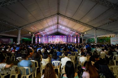 HO CHI MINH CITY, VİETNAM - 26 Mart 2023: Ho Chi Minh City 'deki Gençlik Festivali 2023 atmosferi.