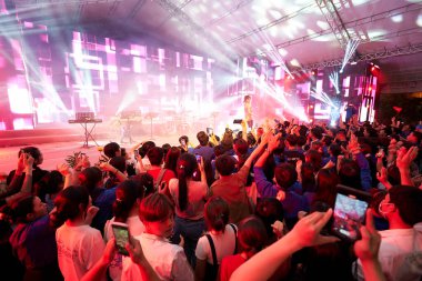 HO CHI MINH CITY, VİETNAM - 26 Mart 2023: Ho Chi Minh City 'deki Gençlik Festivali 2023 atmosferi.