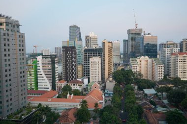 HO CHI MINH ŞEHRİ, VİETNAM - 28 Mart 2023: Ho Chi Minh City şehir manzarası.
