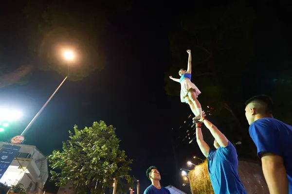 stock image HO CHI MINH CITY, VIETNAM - MARCH 26, 2023: acrobatic performance at Youth Fest 2023 in Ho Chi Minh City.