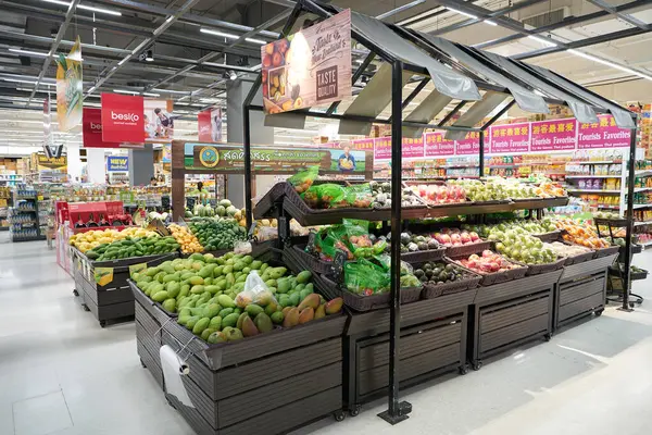 stock image PHUKET, THAILAND - APRIL 18, 2023: produce on display at Big C Extra Phuket 2.