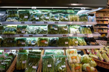 ŞENZHEN, ÇİN - 21 Kasım 2019: Shenzhen 'deki 9 kare alışveriş merkezinde kör bir süpermarket.