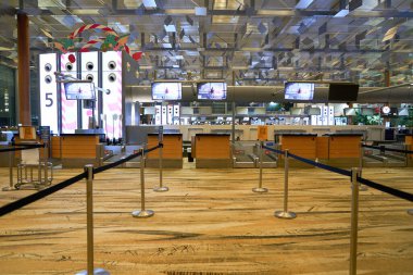 SINGAPORE - NOVEMBER 07, 2023: Singapur Changi Havaalanı Terminali 3.