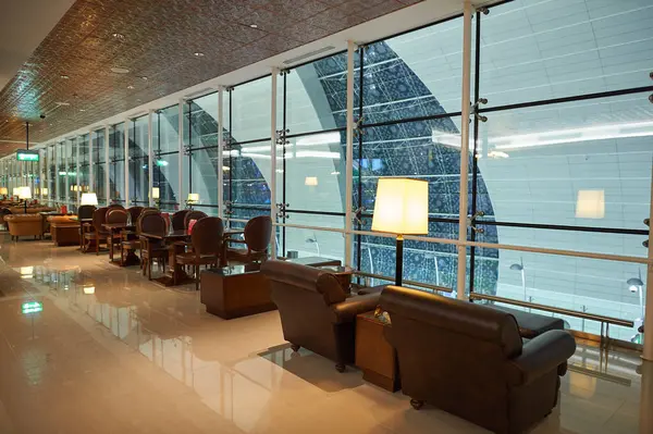 Stock image DUBAI, UAE - MARCH 31, 2015: interior of Emirates first class lounge.