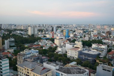 HO CHI MINH ŞEHRİ, VİETNAM - 26 Mart 2023: Ho Chi Minh Şehri Şehir Manzarası