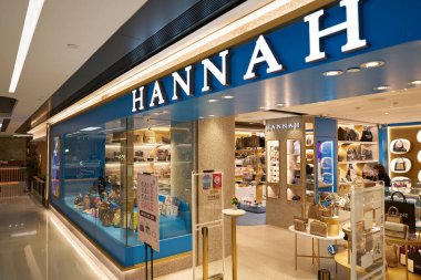 HONG KONG, CHINA - DECEMBER 04, 2023: Hannan store in New Town Plaza shopping mall. clipart