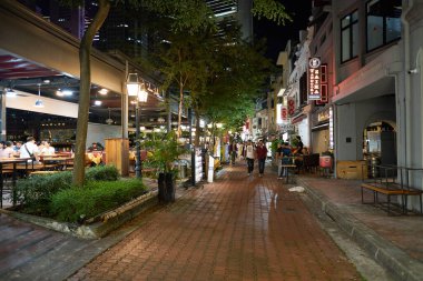 SINGAPORE - NOVEMBER 04, 2023: Singapur 'da tekne iskelesi