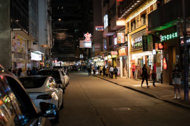 HONG KONG, ÇİN - 07 ARALIK 2023: Hong Kong şehir manzarası.