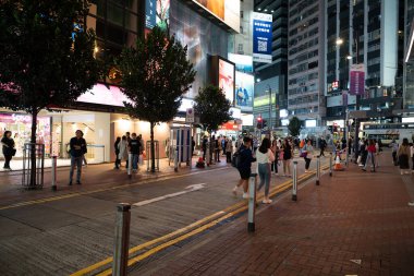 HONG KONG, ÇİN - 06 Aralık 2023: Hong Kong şehir manzarası.