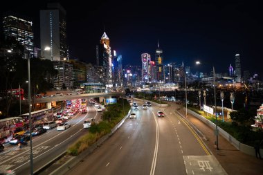 HONG KONG, ÇİN - 06 Aralık 2023: Hong Kong şehir manzarası.