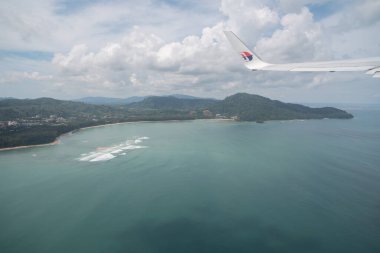 PHUKET, THAILAND - MAY 09, 2023: view from Malaysia Airlines Boeing 737-800. clipart