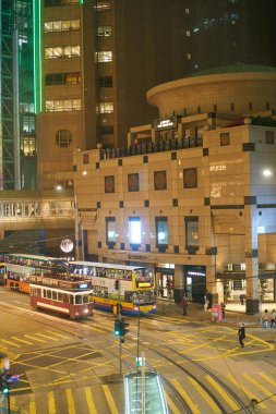 HONG KONG, CHINA - DECEMBER 05, 2023: night view of Central District, Hong Kong. clipart