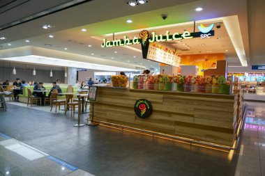 Incheon, Güney Kore - Haziran 03, 2017: Incheon Uluslararası Havaalanında Jamba Juice, Seul 'e hizmet veren ana uluslararası havaalanı.
