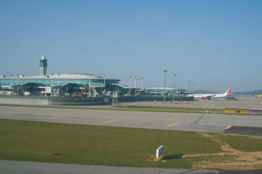 Incheon, Güney Kore - Haziran 03, 2017: Seul 'e hizmet veren ana uluslararası havaalanı Incheon Uluslararası Havalimanı.