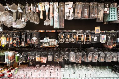 BANGKOK, THAILAND - 27 Ekim 2023: Bangkok 'taki Gurme Market' te mutfak malzemeleri sergileniyor.