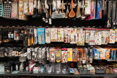 BANGKOK, THAILAND - 27 Ekim 2023: Bangkok 'taki Gurme Market' te mutfak malzemeleri sergileniyor.