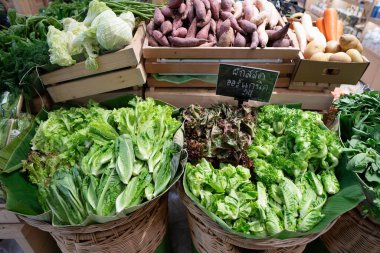 BANGKOK, THAILAND - 27 Ekim 2023: Bangkok 'taki Gurme Market' te sergilenen ürün.