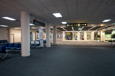 BANGKOK, THAILAND - 14 Ekim 2023: Don Mueang Uluslararası Havaalanı Terminali.