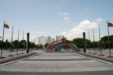 KUALA LUMPUR, MALAYSIA - 08 Mart 2023: Taman Tasik Metropolitan Kepong 'da bir oyun alanı.