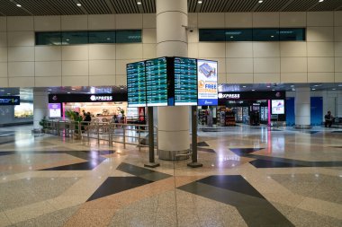 KUALA LUMPUR, MALAYSIA - 21 Mart 2023: Kuala Lumpur Uluslararası Havaalanı 'nın iç çekimleri.