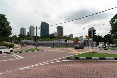 JOHOR BAHRU, MALAYSIA - 23 Kasım 2023: Johor Bahru sokak manzarası.