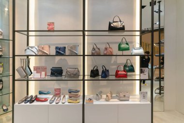 Hong Kong 'daki Maud Frizon mağazasının iç çekimleri HONG KONG, Çin - Şubat 01, 2019.