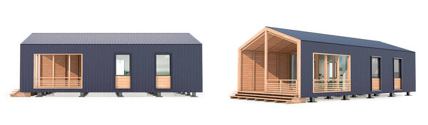 Амбар изолирован на белом фоне. 3d иллюстрация