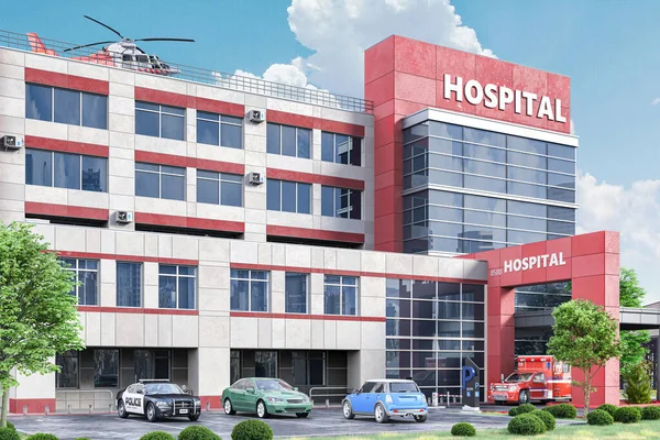 Model Medisch Ziekenhuis Stockfoto