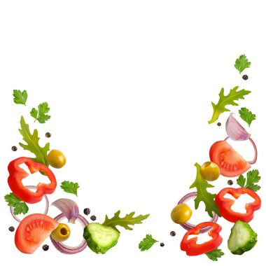 Vegetable backggound. Isolated vector illustration