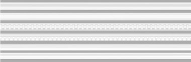 Set of white skirting baseboard molding. Plaster interior decor. Vector illustration.