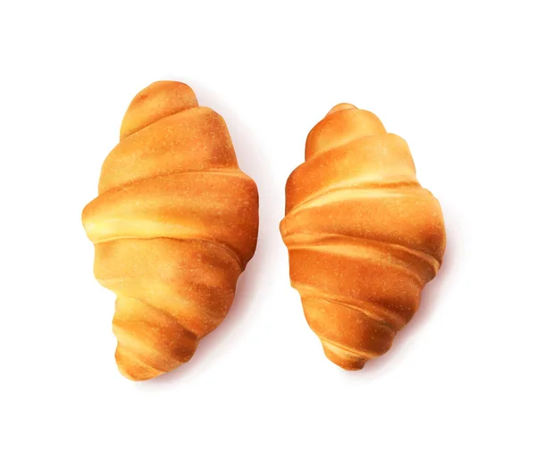 Two Delicious Croissants Vector Illustration — Stockový vektor