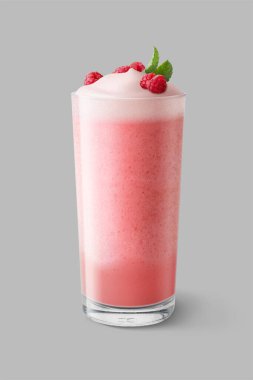 Ahududulu smoothie. İzole vektör illüstrasyonu