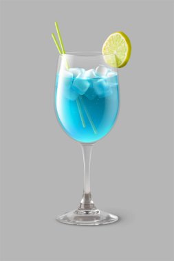 Mavi Göl. İzole vektör illüstrasyonu