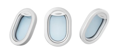 Uçak lombozu beyaz arka planda izole edilmiş. Vektör illüstrasyonu