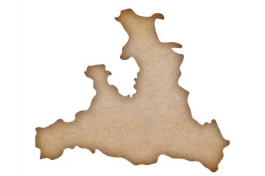 Grunge kağıt üzerinde Salzburg 'un doğru ve ayrıntılı haritası